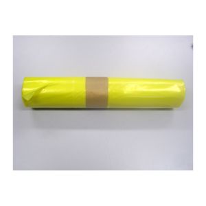 SAC POUBELLE A LIEN CLASSIQUE PEBD jaune 110L 36µ 700x1050 25 x10 rouleaux