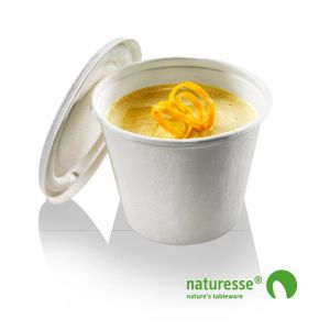 BOL A SOUPE canne à sucre rond 0,425L diamètre 11x8,5CM 50 x 10 paquets