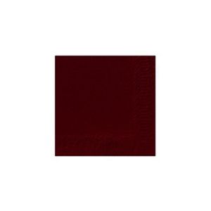 SERVIETTE OUATE bordeaux 2 plis 24x24CM 300 x 8 paquets