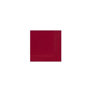 SERVIETTE OUATE bordeaux 2 plis 33x33CM 125 x 16 paquets