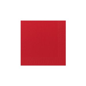 SERVIETTE OUATE rouge 2 plis 33x33CM 125 x 16 paquets
