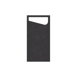SACHETTO noir avec serviette dunisoft blanche 20x40CM 60 x 4 paquets