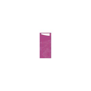 SACCHETTO fuchsia SERVIETTE blanche 33x33 x500
