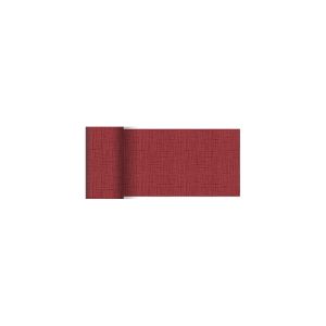 CHEMIN DE TABLE DUNICEL LINNEA bordeaux 0,15x20M x6 rouleaux