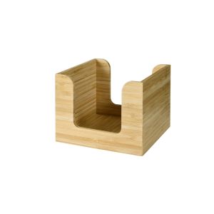 DISTRIBUTEUR DE SERVIETTES modulaire en bambou marron 13x13CM x 4 pièces