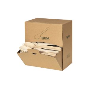 DISTRIBUTEUR de cuillères bois ciré 16cm 300 cuilleres x5