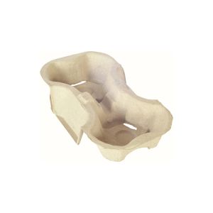 SUPPORT EN FIBRES marron pour 2 tasses/verres 200 x 2 paquets