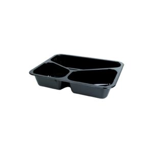 BARQUETTE ECOECHO CPET noir 3 compartiments 1,005L x 300