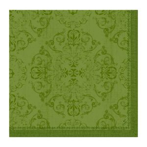 SERVIETTE DUNILIN Opulent vert feuille 40x40CM 45 x 12 paquets