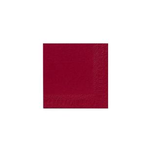 SERVIETTE OUATE bordeaux 3 plis 33x33CM 125 x 8 paquets
