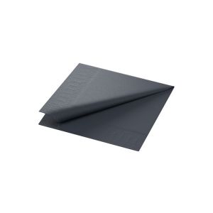 SERVIETTE OUATE noire 33x33CM 3 plis pliage en 4 125 x8 soit 1000 serviettes