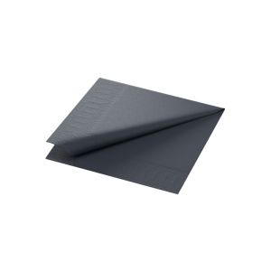 SERVIETTE OUATE noire 33x33CM 3 plis  pliage en 4 250 x4 soit 1000 serviettes