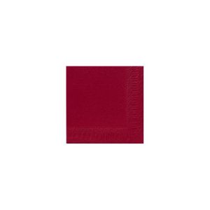 SERVIETTE OUATE bordeaux 3 plis 40x40CM 125 x 8 paquets
