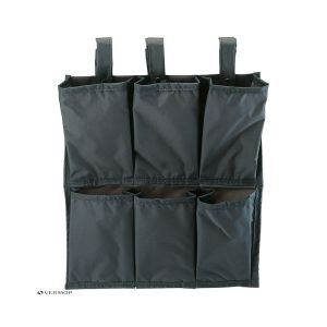 PAROI A POCHETTES pour chariot de ménage AQUVAVIZ 100% nylon anthracite