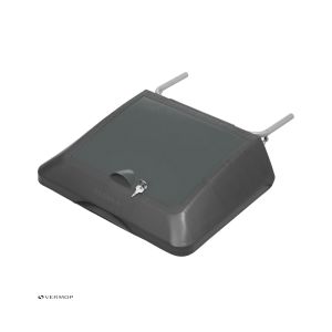 COUVERCLE MULTIFONCTION verrouillable pour support sac poubelle anthracite