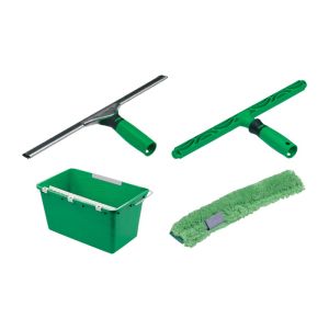 KIT complet nettoyage vitres seau raclette mouilleur avec peau microfibre