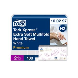 XPRESS ESSUIE-MAINS INTERFOLIE EXTRA DOUX H2 blanc 2plis en M 34x21,2CM x100 formats x21