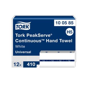 PEAKSERVE ESSUIE-MAINS CONTINUS H5 blanc 1 pli 22.5x20.1CM x410 formats x12
