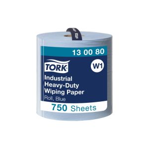 PAPIER D'ESSUYAGE INDUSTRIEL W1 ULTRA RESISTANT bleu 255M 3 plis 750 feuilles x1 bobine