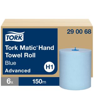 MATIC ESSUIE-MAINS ROULEAU H1 bleu 150Mx21CM 2 plis x6 rouleaux