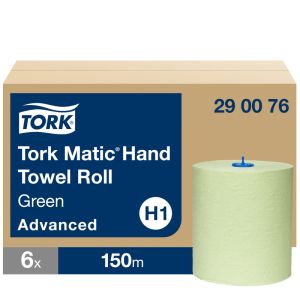 MATIC ESSUIE-MAINS ROULEAU H1 vert 150Mx21CM 2 plis x6 rouleaux
