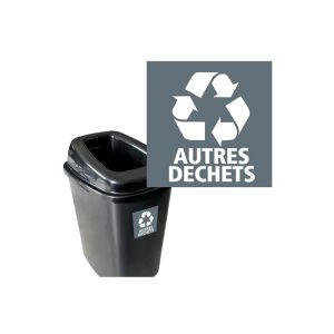 ETIQUETTE POUBELLE FIT tri sélectif grise