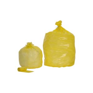 SAC POUBELLE A SOUFFLETS PEHD jaune 30L 11µ 500x650 50 x10 rouleaux
