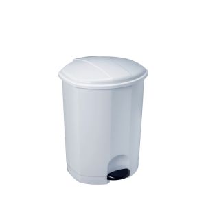 POUBELLE ESA à pédale plastique blanc 30L