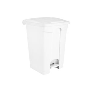 CONTENEUR CONTITOP mobile pédale plastique blanc 45L