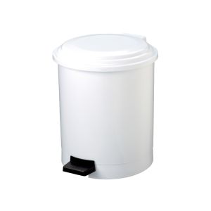 POUBELLE RUF à pédale plastique blanc 20L