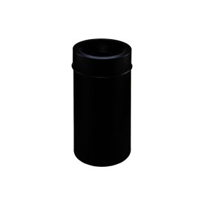 CORBEILLE MURALE GRISU noir anti-feu avec couvercle 50L