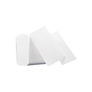SERVIETTE OUATE blanche 22x16.25CM 2 plis enchevêtré 150 x30 soit 4500 serviettes