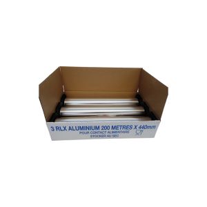 PAPIER ALUMINIUM 200Mx450MM 11 microns recharge x3