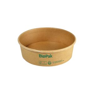 BOITE RONDE RONDA WIDE+ carton/PLA marron 0.5L 50 x5 paquets soit 250