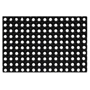 TAPIS CAILLEBOTIS à picots caoutchouc noir extérieur épaisseur 22MM 1x0,50M