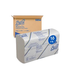 ESSUIE-MAINS slimfold pliés en 6 blanc 1 pli 29,5x19CM 110 x 16 paquets