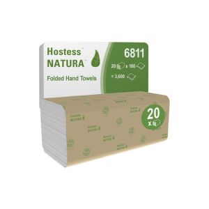 NATURA ESSUIE-MAINS enchevêtrés blanc 2 plis 180 formats 23x25CM x20 paquets