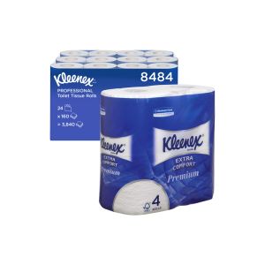 PAPIER TOILETTE PREMIUM blanc 4 plis 12x9,8CM 160 formats x24 rouleaux