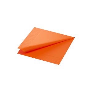 SERVIETTE OUATE sun orange 3 plis 40x40cm 250 x4