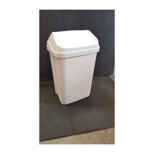 POUBELLE COUVERCLE basculant blanche FLIP-FLAP 25L
