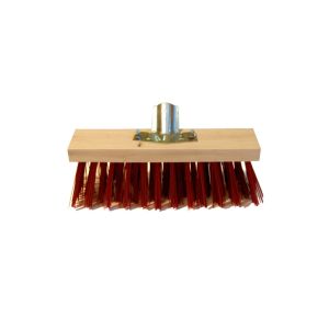 BALAI CANTONNIER sans manche PVC rouge avec douille fer 32CM longueur fibres 85MM
