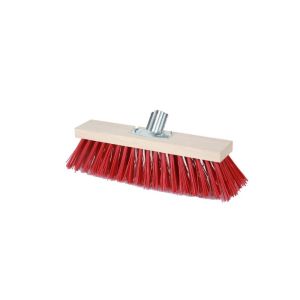 BALAI CANTONNIER sans manche PVC rouge avec douille fer 40CM longueur fibres 90MM