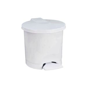 POUBELLE A PEDALE JENNY 4L blanche salle de bain avec seau sac préconisé 5L