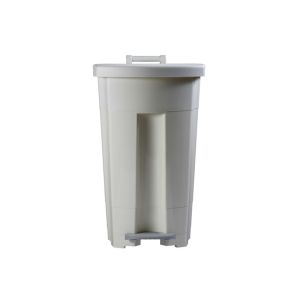POUBELLE BOOGY à pédale mobile plastique blanc blanc 90L