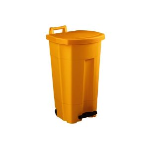 POUBELLE BOOGY à pédale mobile plastique jaune jaune 90L