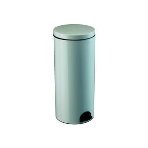 POUBELLE SANELIA à pédale seau antibactérien acier blanc 30L