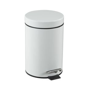 POUBELLE ESSENCIA à pédale acier poudré blanc 3L
