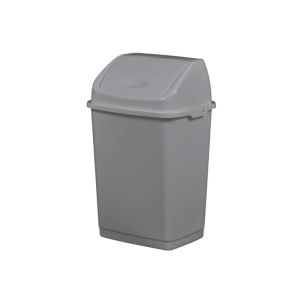 POUBELLE CLAP à couvercle basculant plastique blanc 18L