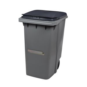 CONTENEUR KOROK avec barre ventrale 2 roues gris gris 340L