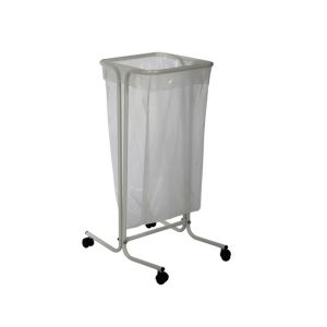 SUPPORT SAC TUBULAIRE TUBAG sur roulette acier blanc 110L